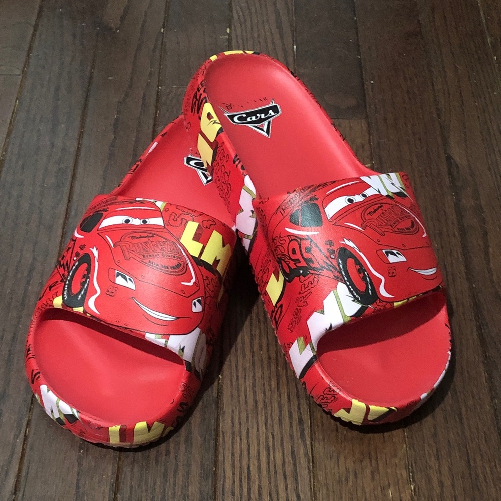 Disney Red Lightning McQueen Men’s Slide Sandals